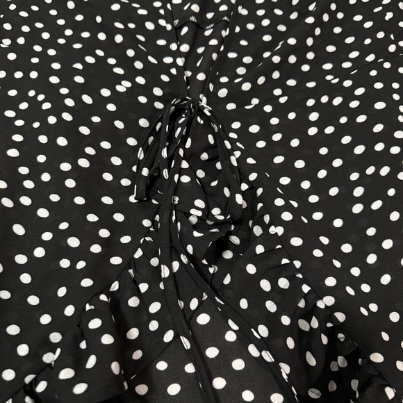 Princess Polly Her Jewel Polka Dot Mini Wrap Tie Dress Women’s Size 8 - Picture 11 of 12
